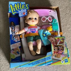 Baby alive with double stroller